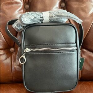 Black Leather Crossbody Bag